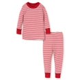 thumbnail image 1 of Uni Toddler Holidaze Stripe Long Pajamas Set-Red-2, 1 of 2