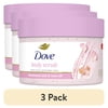 (3 pack) Dove Moisturizing Women's Body Scrub for Visibly Silky-Smooth, Nourished Skin, Himalayan Salt & Rose Oil, 10.5 oz