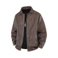 thumbnail image 6 of Drovellove Plus Size Women's Faux Leather Jacket with Stand Up Collar | Long Sleeve Zippered Outwear with Pockets for Casual Daily Wear, 6 of 7