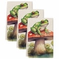 thumbnail image 2 of Mushroom Frogs Kitchen Towels Set of 3, Spring Floral Green Botanical Rustic Absorbent Dish Towels for Kitchen, Microfiber Hand Towel, Quick Drying Tea Towel for Cleaning Decorative Dishcloths, 2 of 7