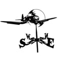 thumbnail image 1 of Youkk Stylish Weather Vane Yard Wind Direction Indicator Kit Bracket Weathervane Skull Plane, 1 of 1