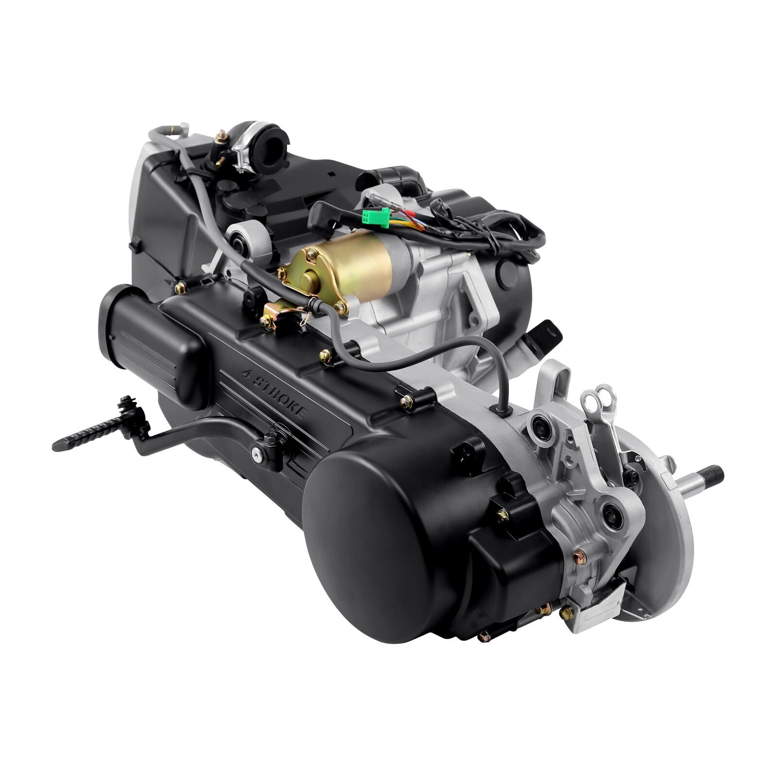 Long Case Scooter Engine Motor Kit, 4-Stroke Engine Motor for 150CC GY6 2-Wheel Drive Vehicles