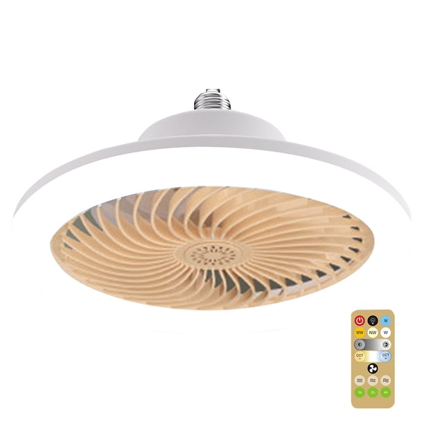 Ventilador de viento grande con luz LED con control remoto inteligente, rosca E27