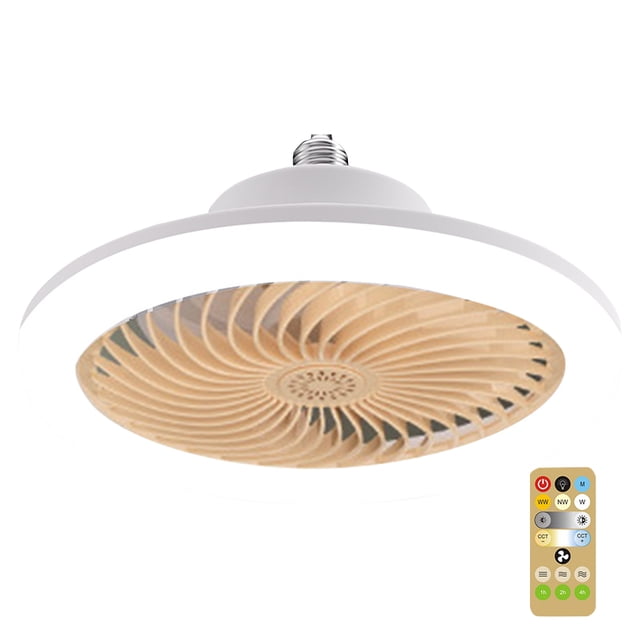 Intelligent remote control LED large wind fan light E27 screw dimmable bedroom aromatherapy lighting fan light