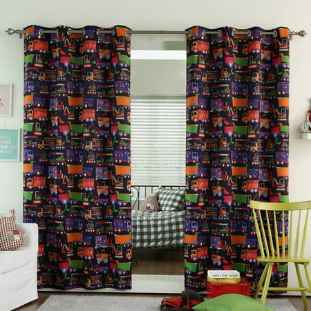 Best Home Fashion, Inc. Trucks Print Grommet Top Room Darkening Thermal Curtain Panels (Set of (Best Windows To Use)