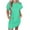 Green, variant on Kaemgyyd Womens Casual Mini Dress Soft Solid Color Short Sleeve Crew Neck T-Shirt Dresses Oversized Tunic Dress with Pockets
