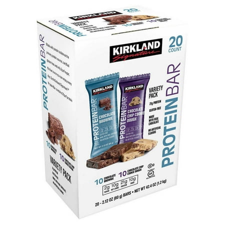 Kirkland Signature Protein Bar Energy Variety Pack 2.12 Ounce (20 Count)