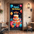 thumbnail image 5 of LUUFILx Happy Birthday Party Backdrop Banner Cake Balloon Decoration Photography Props Background Celebration Supplies, 5 of 7