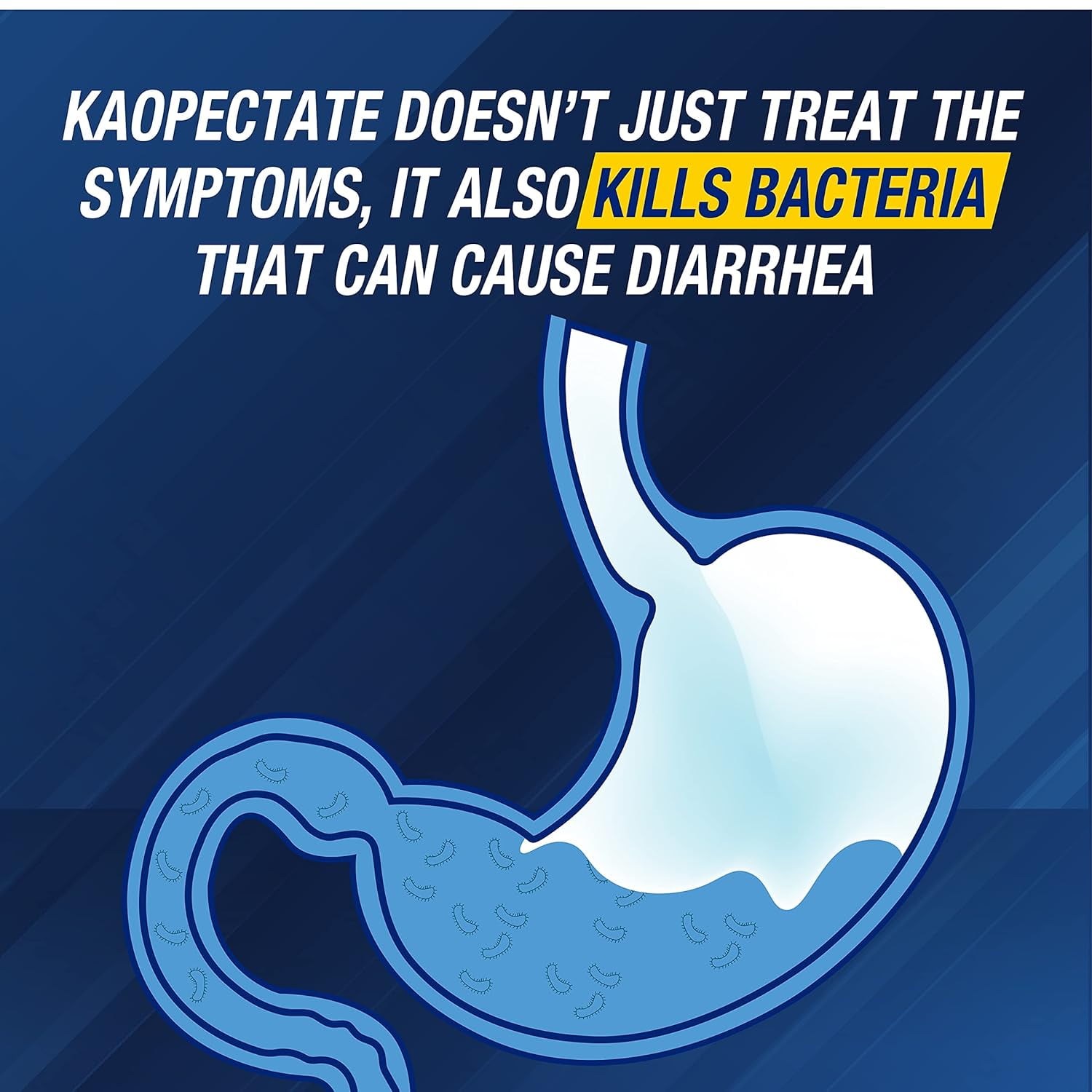 (3 pack) Kaopectate Anti-Diarrheal Sensitive Stomach Relief Liquid, Peppermint, 11oz