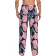 thumbnail image 3 of Xecao Rose Flowers Men's Straight Lounge Pajama Pants: The Ultimate in Comfortable Sleepwear, 3 of 9