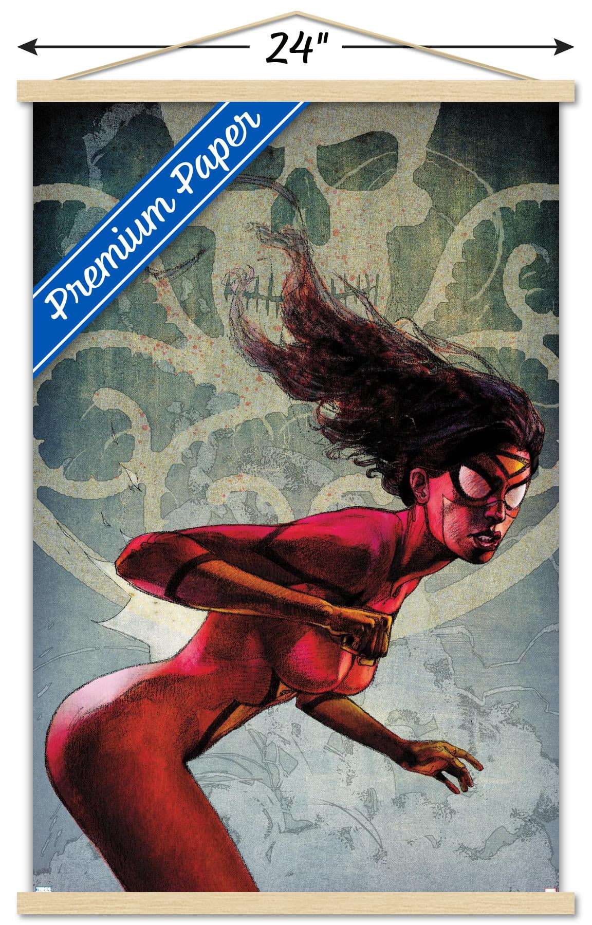 Marvel Comics - Spider-Woman - Spider-Woman #2 Wall Poster with Wooden Magnetic Frame, 22.375" x 34"