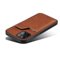 thumbnail image 2 of iPhone 13 6.1-inch Case,Dteck Shockproof Rubber Retro Leather Slim Card Holder Wallet Hybrid Back Phone Case Cover For Apple iPhone 13,Brown, 2 of 6
