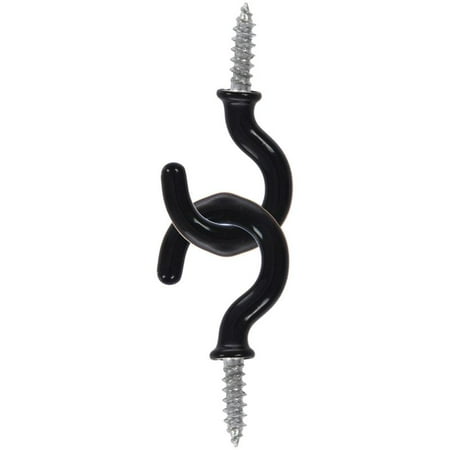 

1.1 Cup Mug Hooks Shouldered Metal Screw-in plastic coated Hanging black 25pcs