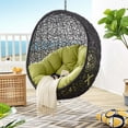 thumbnail image 1 of Modway Encase Swing Outdoor Patio Lounge Chair without Stand in Black/Peridot, 1 of 8