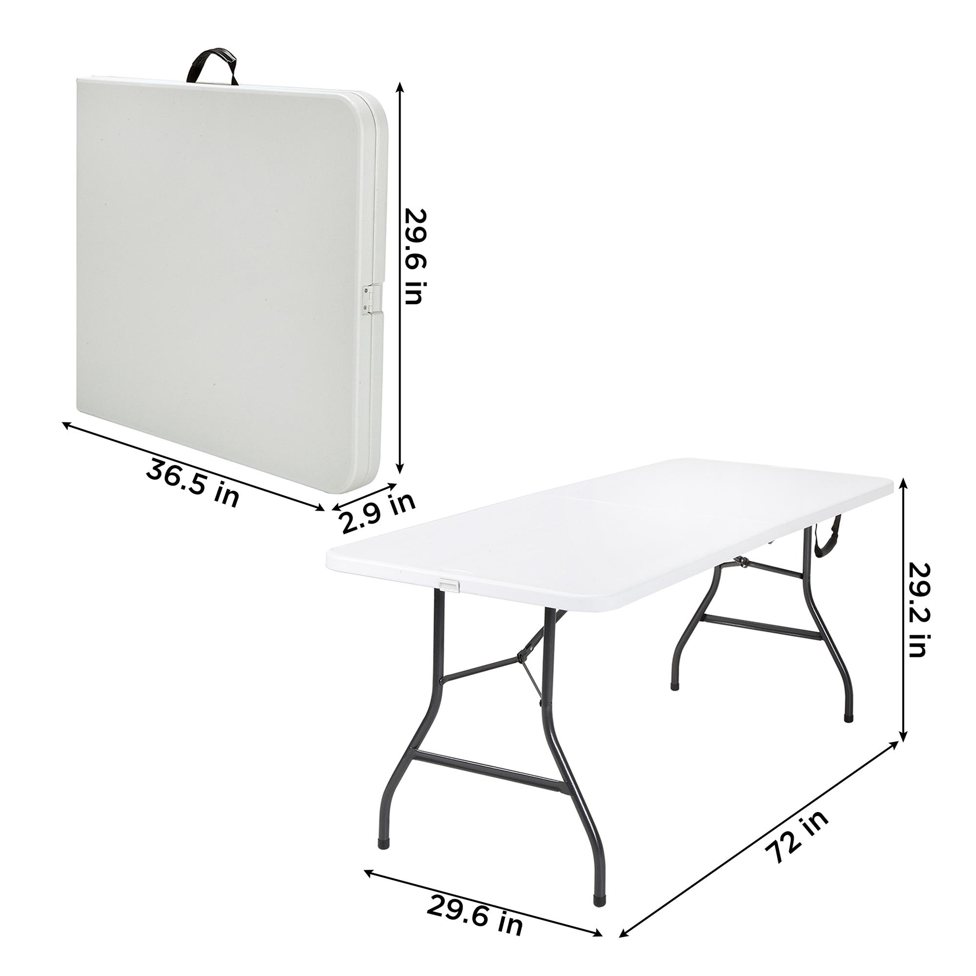 Cosco 6-Foot Premium Folding Table, White Speckle photo 7
