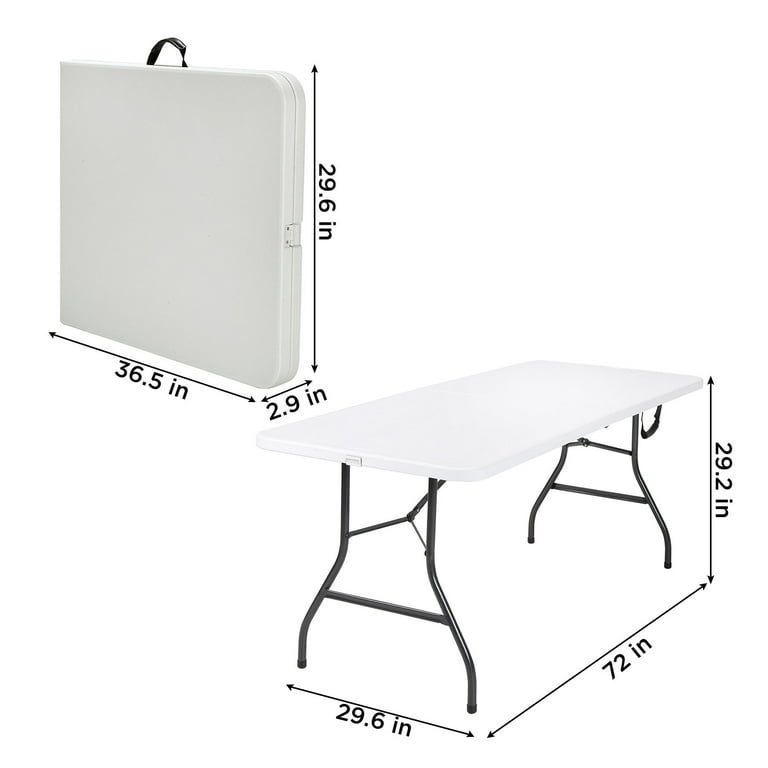 Cosco 6 Foot Folding Table In White Speckle - Walmart.com
