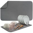 thumbnail image 1 of Tapete Escurridor de Trastes, Tapete para Trastes Absorbente, 2 Piezas, Super Absorbente para Secar Platos, Proteger Encimeras de Mármol, Uso en Cocina u Oficina, Hecho de Microfibra, 1 of 4