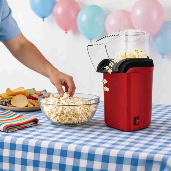 Mini Hot Air Popcorn Maker – Small Oil-Free Popcorn Machine for Home Use – Healthy Snack Maker for Parties and Movie Nights