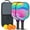 Black-1, variant on Pickleball Paddles Set Of 2, Fiberglass Surface, Neon Fluid Print, 4 Balls & Bag