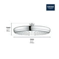 thumbnail image 3 of Grohe Tempesta 210 Shower Head - 1.75GPM in Grohe Brushed Nickel - 26409EN0, 3 of 4