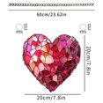 thumbnail image 2 of Handcrafted Mosaic Heart Wall Art Vibrant Red and Pink Glass Pieces Unique Home Decor for Living Room or Bedroom, 2 of 4