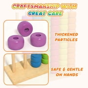 Color Matching Stacking Puzzle Game, Fast Pattern Challenge Ring Stack Game for 2 Players, Competitive Family Tabletop Brain Teaser