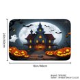 thumbnail image 4 of SXPUBZ Halloween Non Slip Flannel Floor Mat with Ghosts Pumpkins and Haunted House for Bathroom Kitchen Bedroom Decor 16x24 inch, 4 of 5
