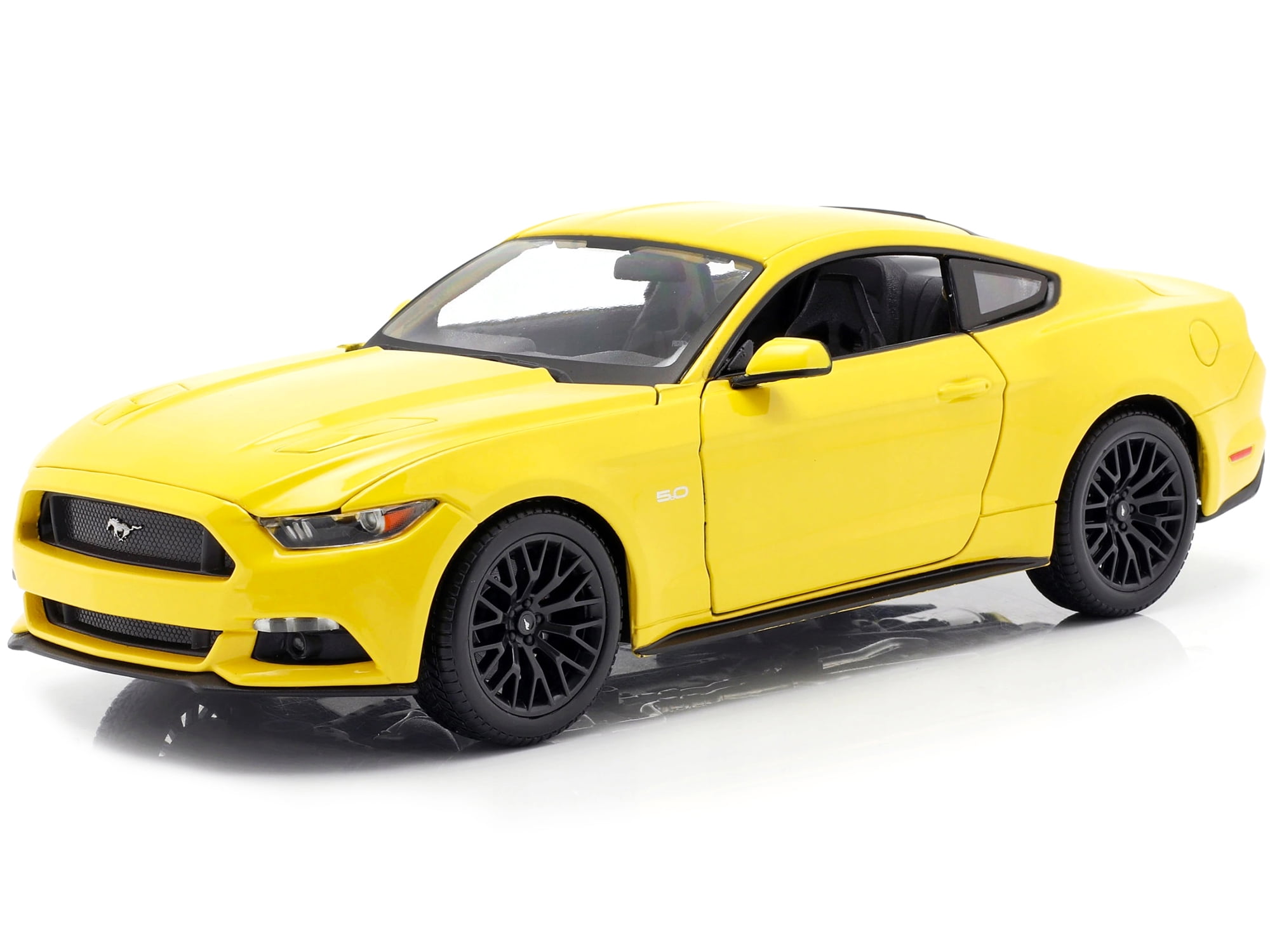 Ford Mustang 2015 Muscle Car 1:36 Scale Model Car Diecast Toy Vehicle Yellow Kid 