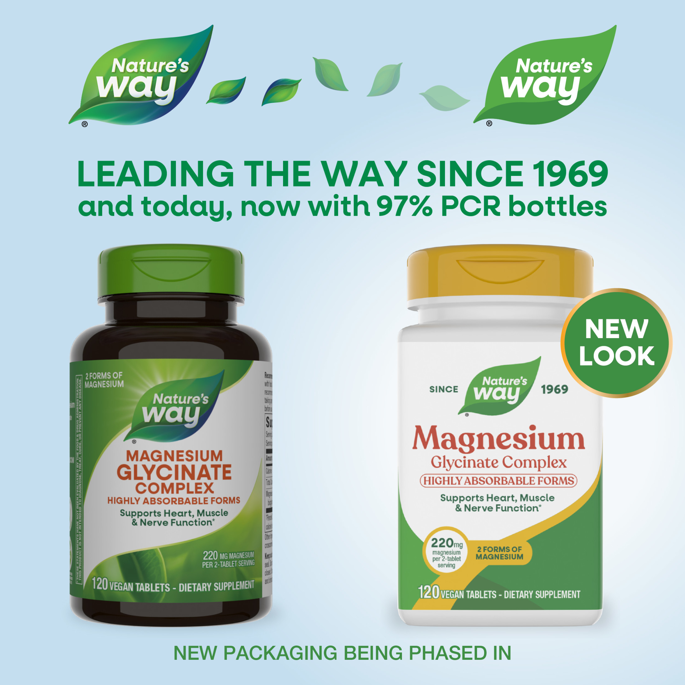 Nature’s Way Magnesium Glycinate Complex Tablets, with Magnesium Glycinate and Malate, Unisex, 120ct