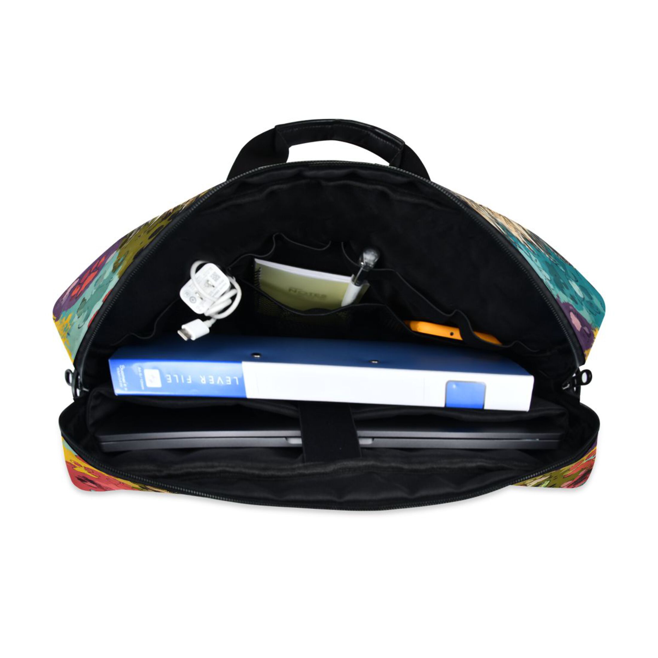 16" Laptop Tote Bag Laptop Sleeve Case Computer Briefcase for Work & Travel Dog Wearing Yellow Glasses