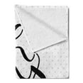 thumbnail image 2 of Oh Baby Soft Flannel Fleece Throw Blanket, Hand-Written Style Oh My Baby Phrase with Lips and Polka Dot, Cozy Plush for Indoor and Outdoor Use, 50" x 60", Lavender Pink and Black, by Ambesonne, 2 of 5