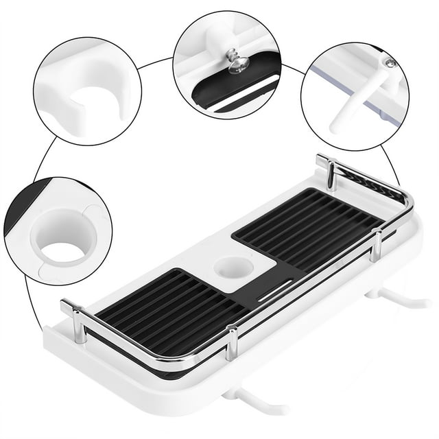 Étagère de Rangement Douche, Boucle Design Plateau de Salle de Bain Durable Étagère de Rangement Salle de Bain, pour Shampooing Douche Gel Toilette Salle de Bain