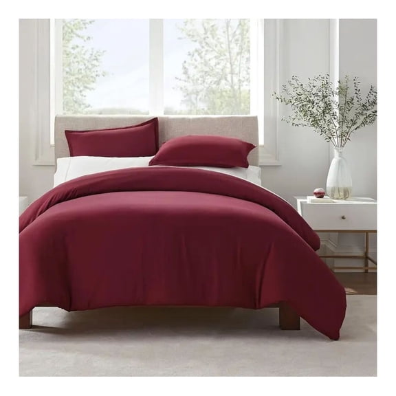 Simply Clean Solid Duvet Cover Twin - 100% Cotton, Soft & Breathable - All Season Bedding - Teal
