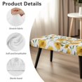 thumbnail image 6 of Whosucclay Daisy Leaf Print Dining Room Bench Covers Stretch Bench Slipcover, Removable Bench Protectors Rectangular Chair Slipcover for Living Room, Bedroom, Kitchen, 6 of 7