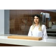 thumbnail image 5 of M&T Displays 39.37x17.02 Inch Wooden Base Hygienic Separator on Counter with Speaker Holes, Sneeze Guard, Protective Window for Employers & Customers, Barrier for Coughing & Sneezing (Natural Wood), 5 of 7
