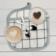 thumbnail image 3 of PUMYPOREITY Pot Holder for Kitchen, Hot Pot Holders Set, Oven Mat for Cooking and Baking, Heat Resistant, White, 1 PC, 3 of 6