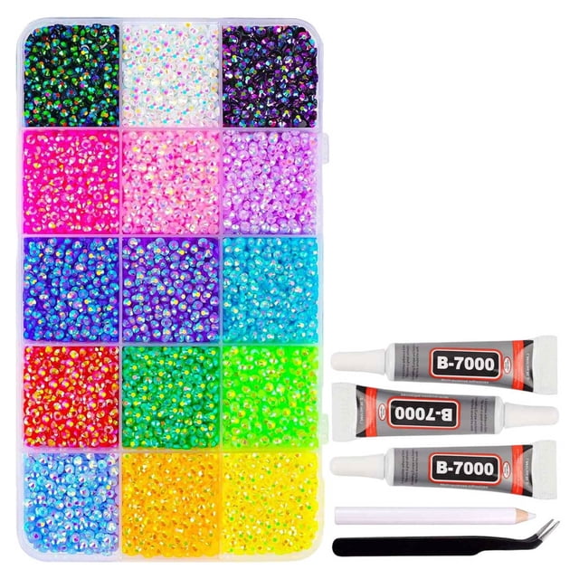 Mixed Color AB Resin Flatback Rhinestones Rhinestones For DIY Crafts Nails Clothes & Phone Decor(10ml)