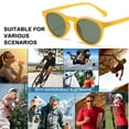 thumbnail image 5 of Gafas de sol retro literarias, gafas de sol redondas de moda europea y americana con clavos de arroz, hechas de PC, 5 of 5