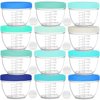 Youngever 18 Sets Baby Food Storage, 6 Ounce Baby Food Containers with Lids and Labels, 9 Coastal Colors