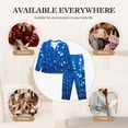 thumbnail image 7 of Kdxio A Blue Glitter Women's Pajama Sets Long Sleeve Button Down Sleepwear Nightwear Soft Pjs Lounge Sets-Medium, 7 of 7
