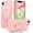 Pink, variant on KOMI Magnetic Stand for iPhone 16e Case [Military Grade Drop Protection] with Kickstand, Matte Translucent Slim Case for 16e 6.1", Purple