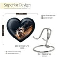 thumbnail image 2 of Bike Urns For Human Ashes Adult Female - Heart Shaped Urn For Ashes, Urns For Human Ashes Adult Male, Cremation Urns For Adult Ashes Women, Decorative Urns, 8 Inch With Velvet Bag And Stand, 2 of 5