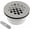 Brushed Nickel, variant on Brushed No Caulk Shower Drain, PVC Compression Shower Floor Drain with 4-1/4" Stainless Steel Round Grid Strainer Cover, Brushed Nickel