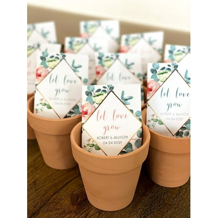 

Love Grow- Custom Seed Wedding Favors Personalized SEALED with SEEDS INCLUDED Wedding Favors Elegant Wedding Favors Florals