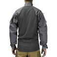 thumbnail image 5 of Men's Combat Shirt Tactical Quarter Zip Long Sleeve Military Shirts Outdoor Workout Camo Pullover Top with Pockets, 5 of 6