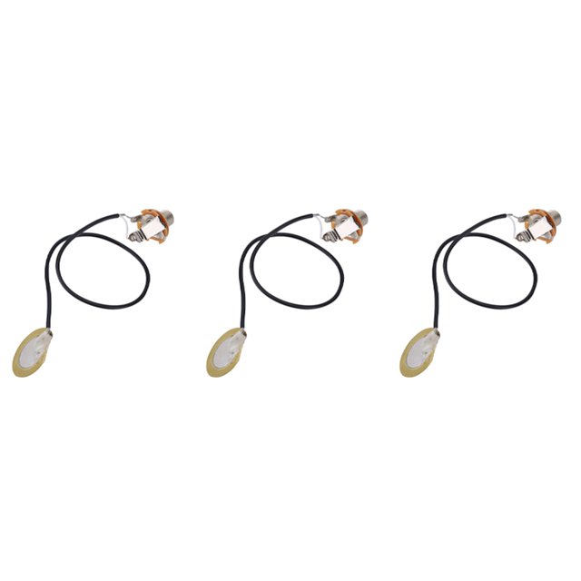 3X Guitarra Acustica Transductor Amplificador Precableado Accesorio de Pastillas de Piezoeléctrico