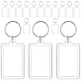 thumbnail image 4 of Clear Acrylic Photo Frame Keychain for Keys Great DIY Accessories 16pcs Clear, 4 of 7