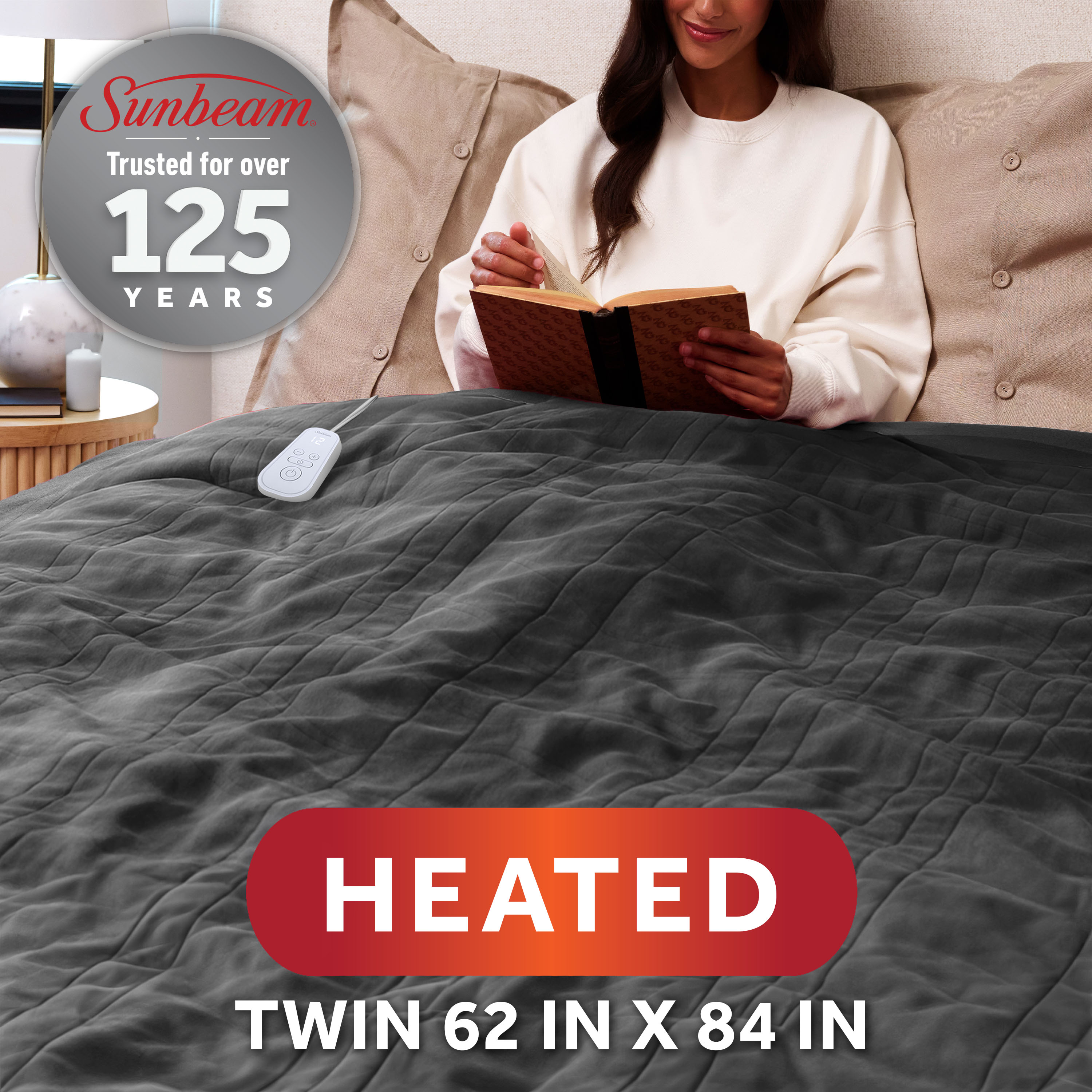 Sunbeam Heated Microplush Bed Blanket, Twin Size photo 2