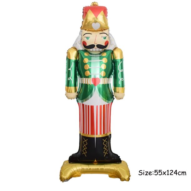 Navidad de pie Santa Claus muñeco de nieve Cascanueces globo alce árbol de Navidad bolas infladas Navidad 2024 decoraciones de fiesta de Año Nuevo