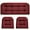 Red, variant on Chair Cushions, Waterproof Outdoor Loveseat Cushions for Patio Furniture, Tufted Wicker Furniture Cushions, 1 Loveseat and 2 U-Shaped Cushions, Grey